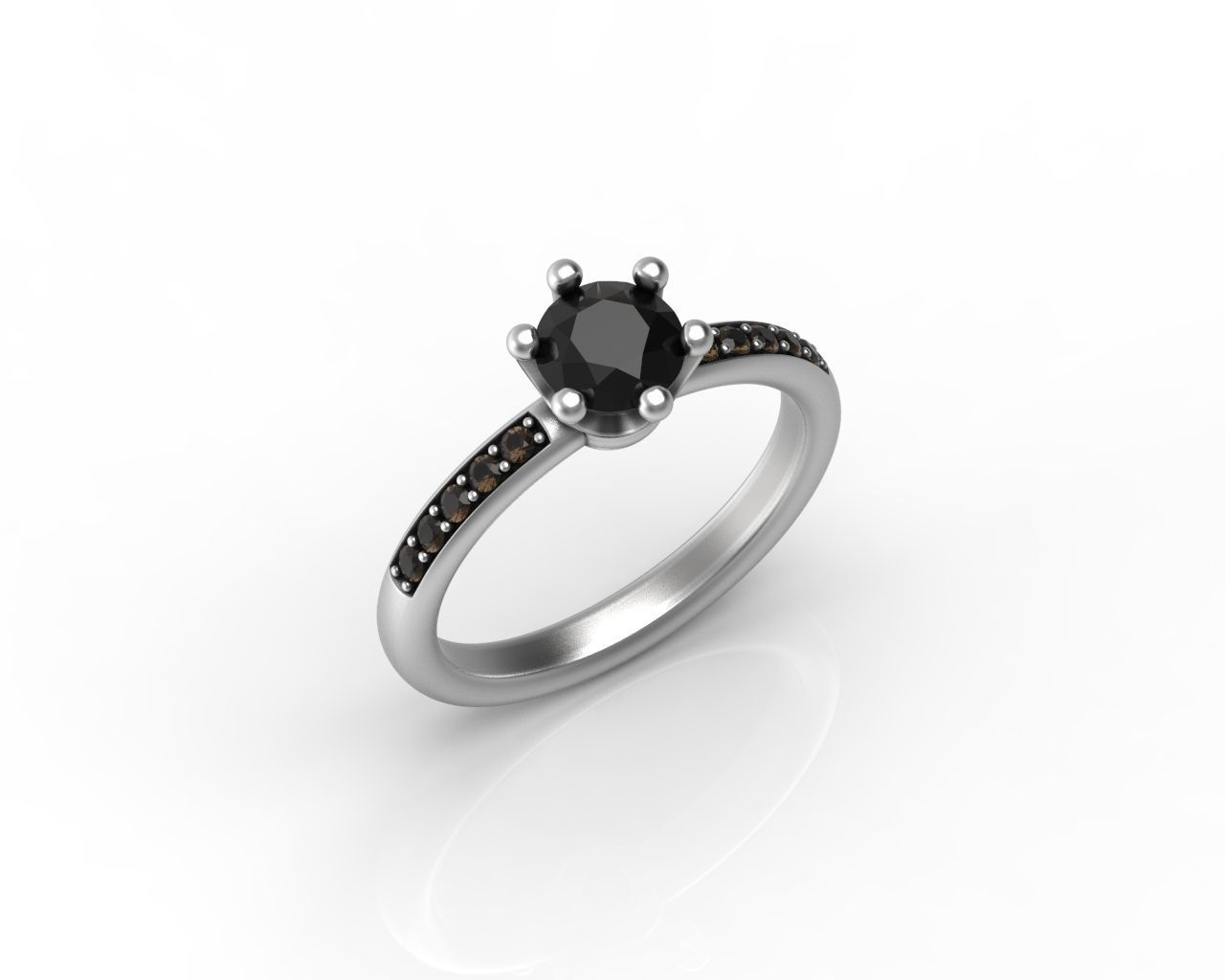 Crown ring 3D print model_3