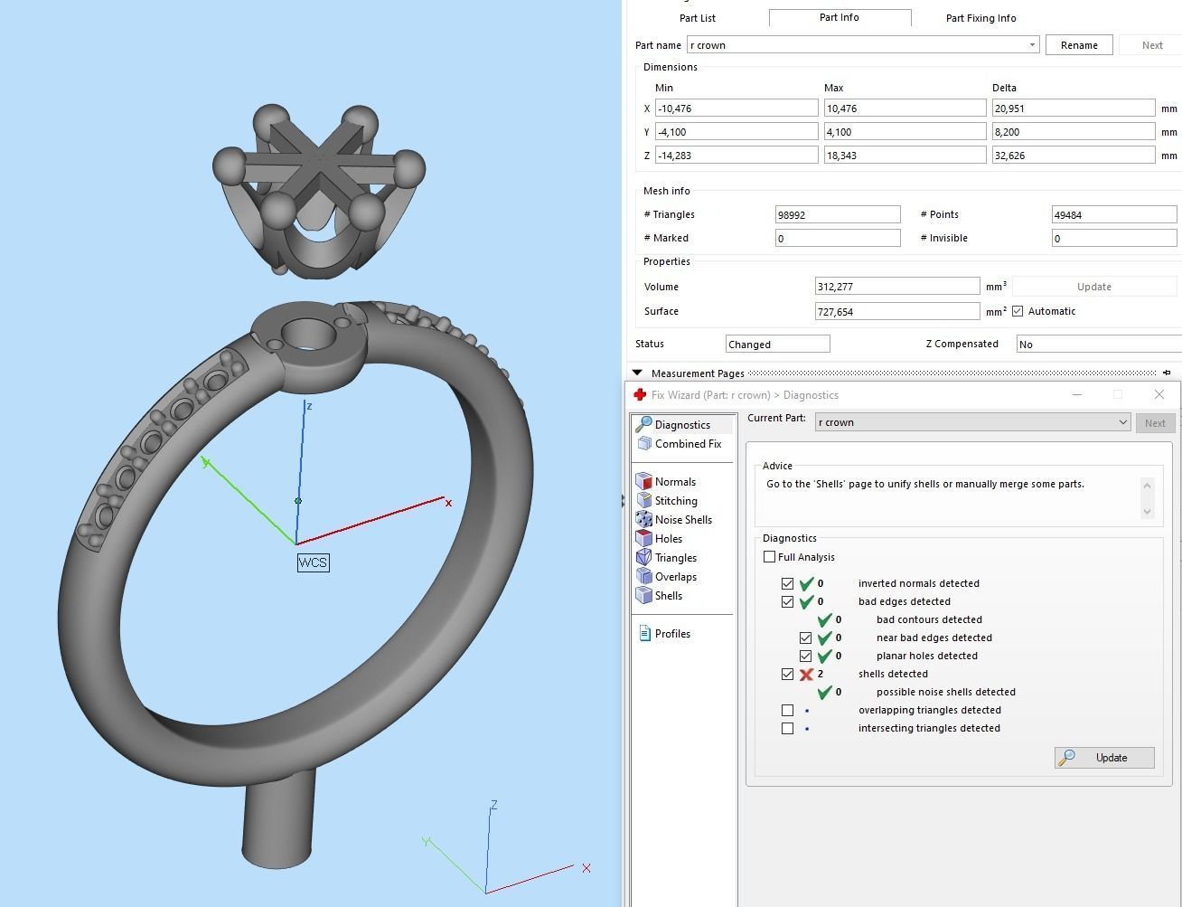 Crown ring 3D print model_8