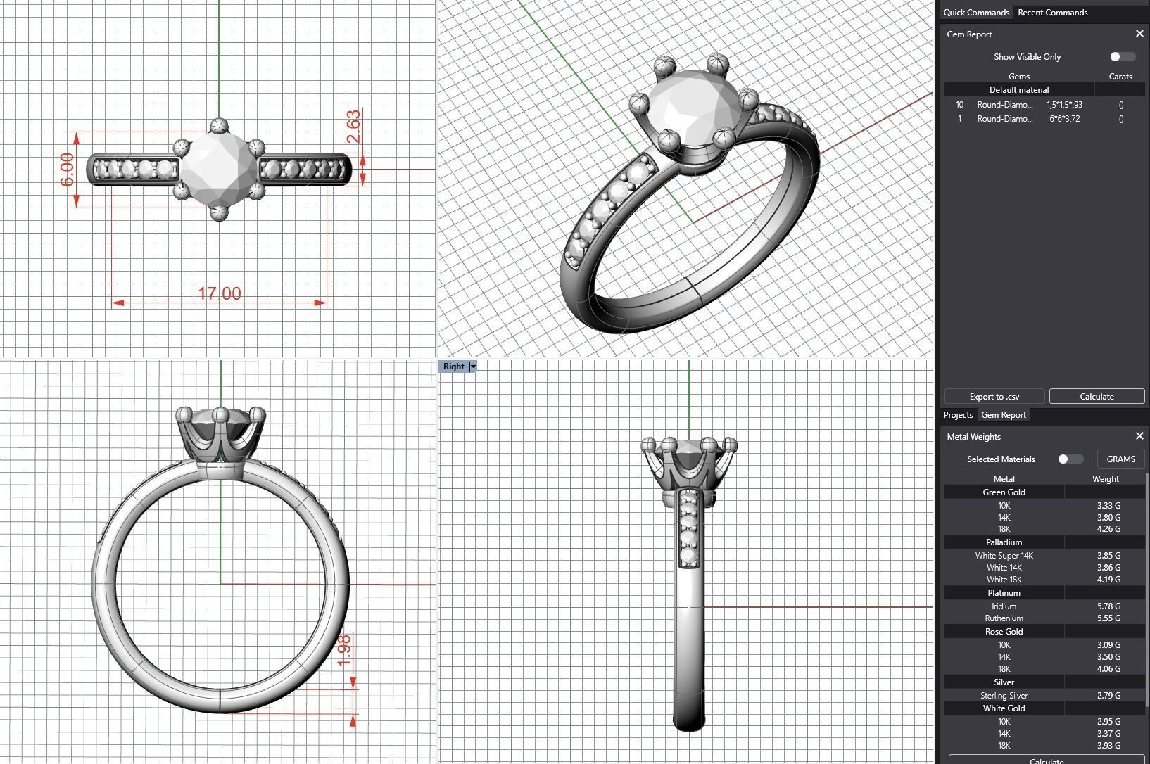 Crown ring 3D print model_6