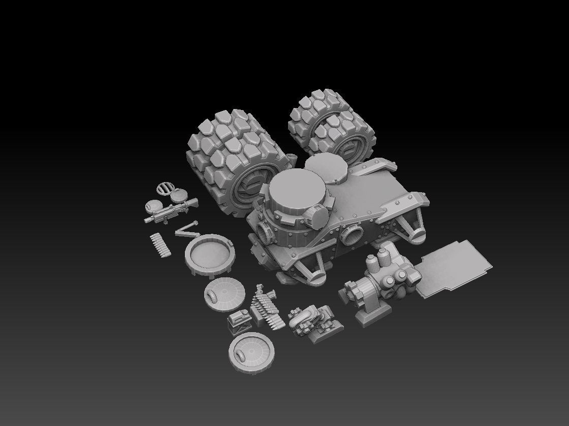 Armored Vehicle Panzer Buggy 3D print model_3