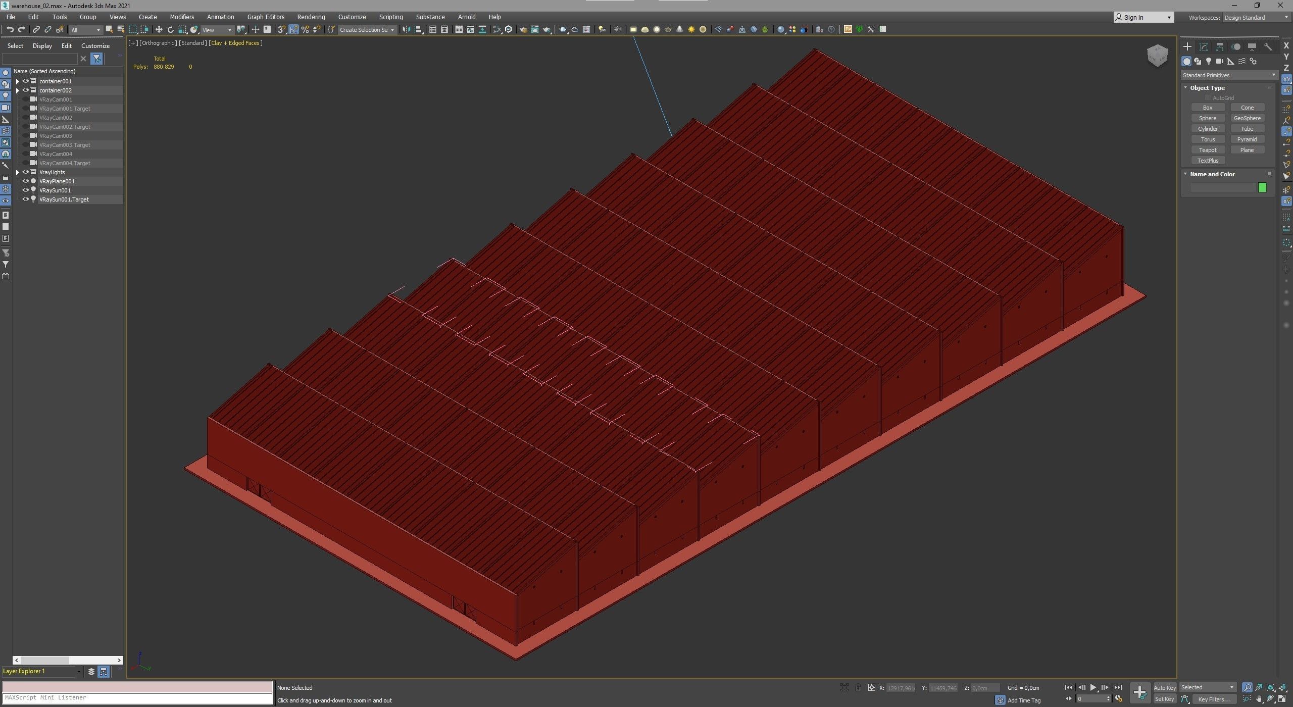 Wood Warehouse  3D model_4