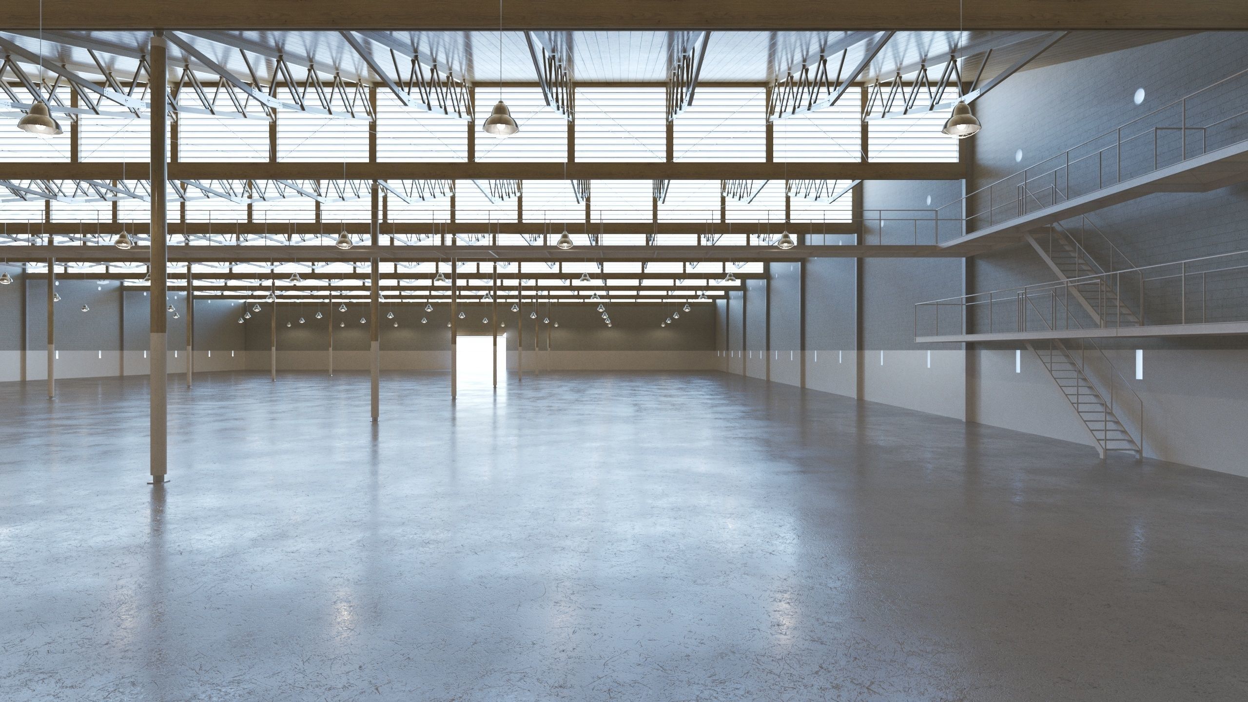 Wood Warehouse  3D model_1