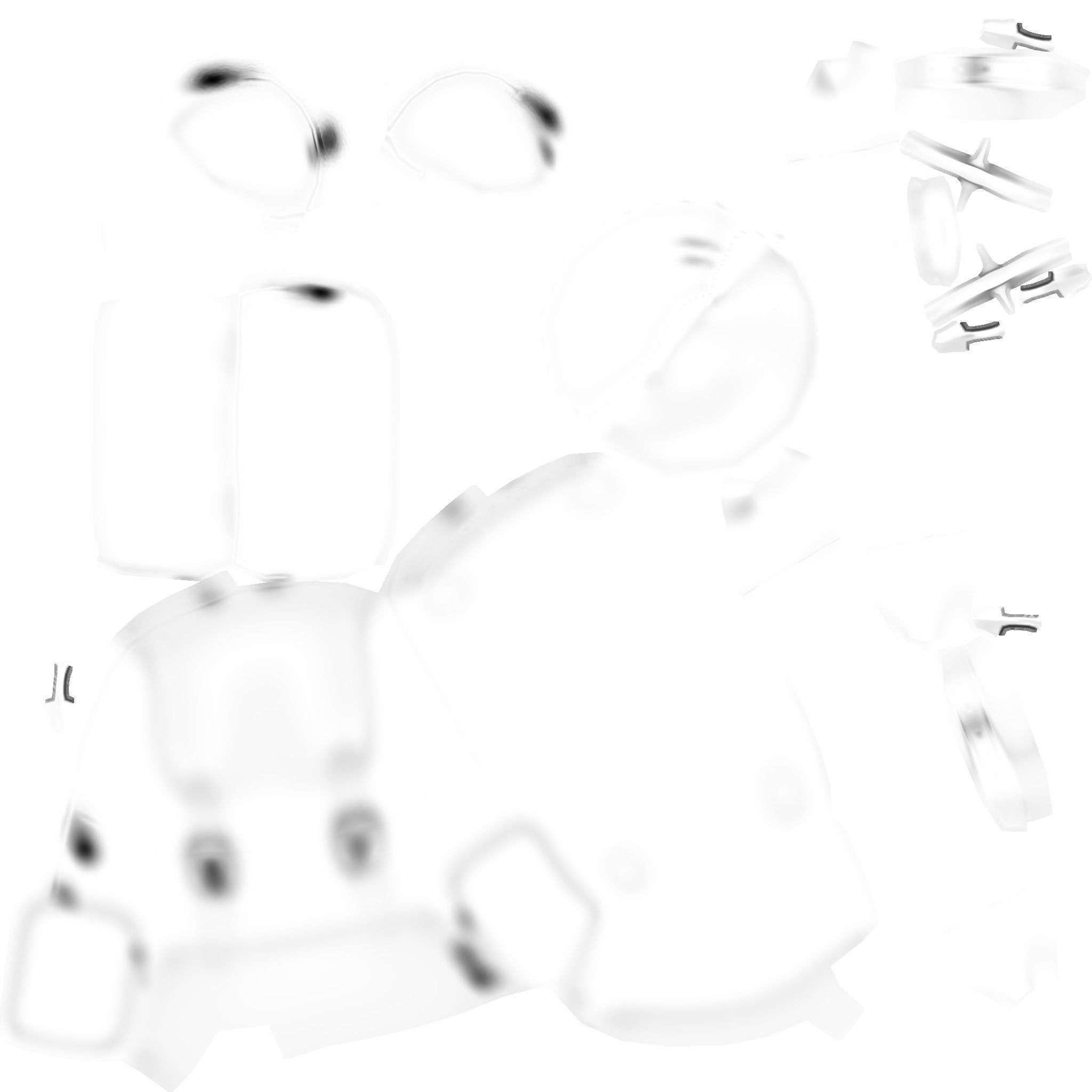 Blue Red Check Backpack - Character Clothing Low-poly 3D model_19