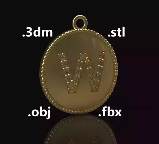 Model 190 Alphabets Necklace  The Letter W Necklace Camber