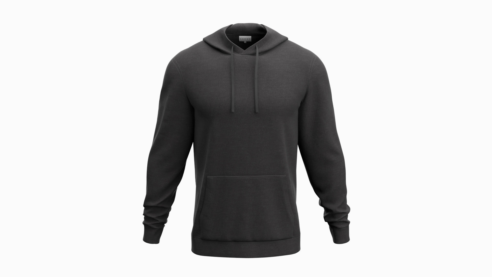 Black hoodie 3D model 3D model_1
