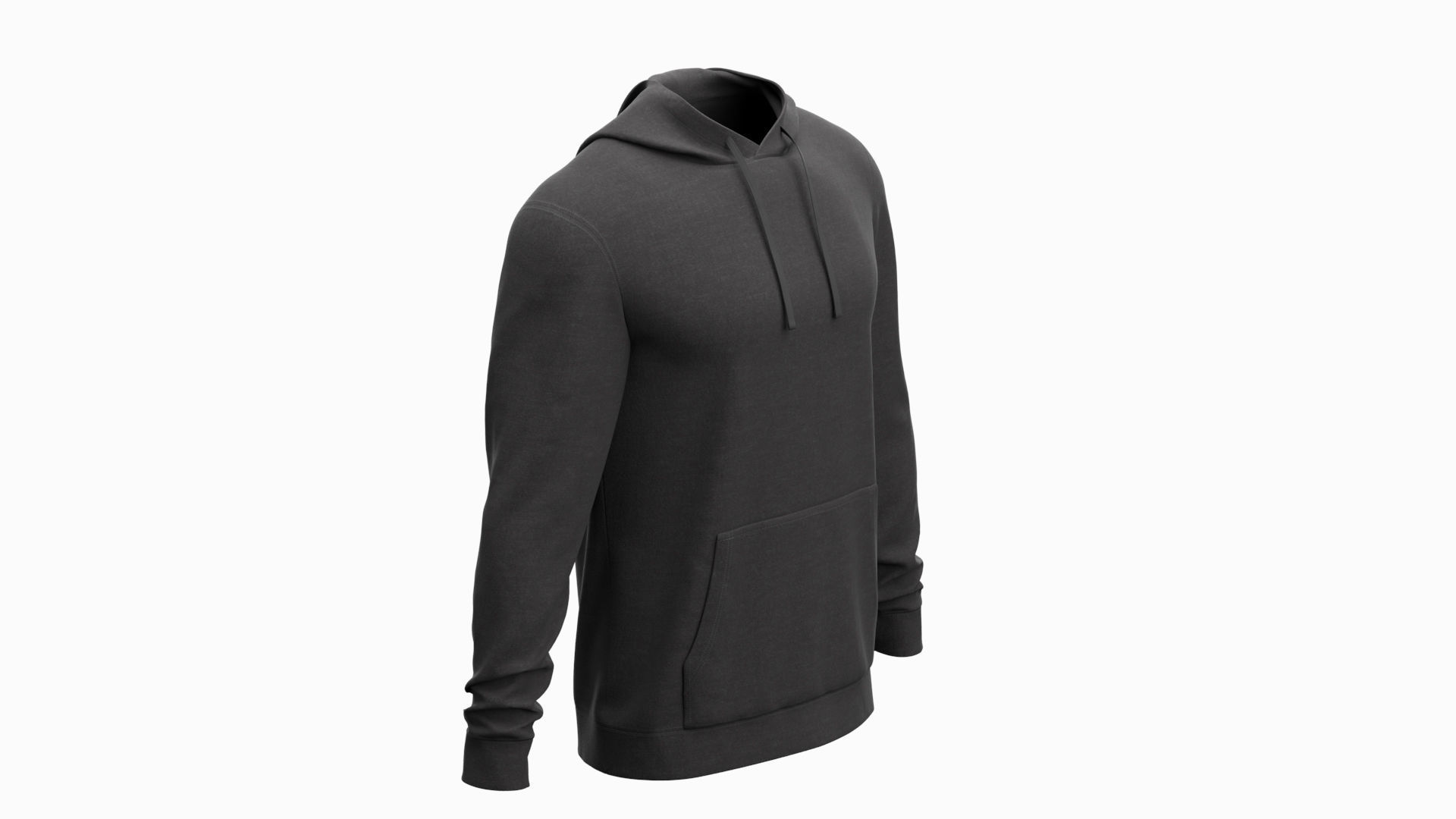 Black hoodie 3D model 3D model_2