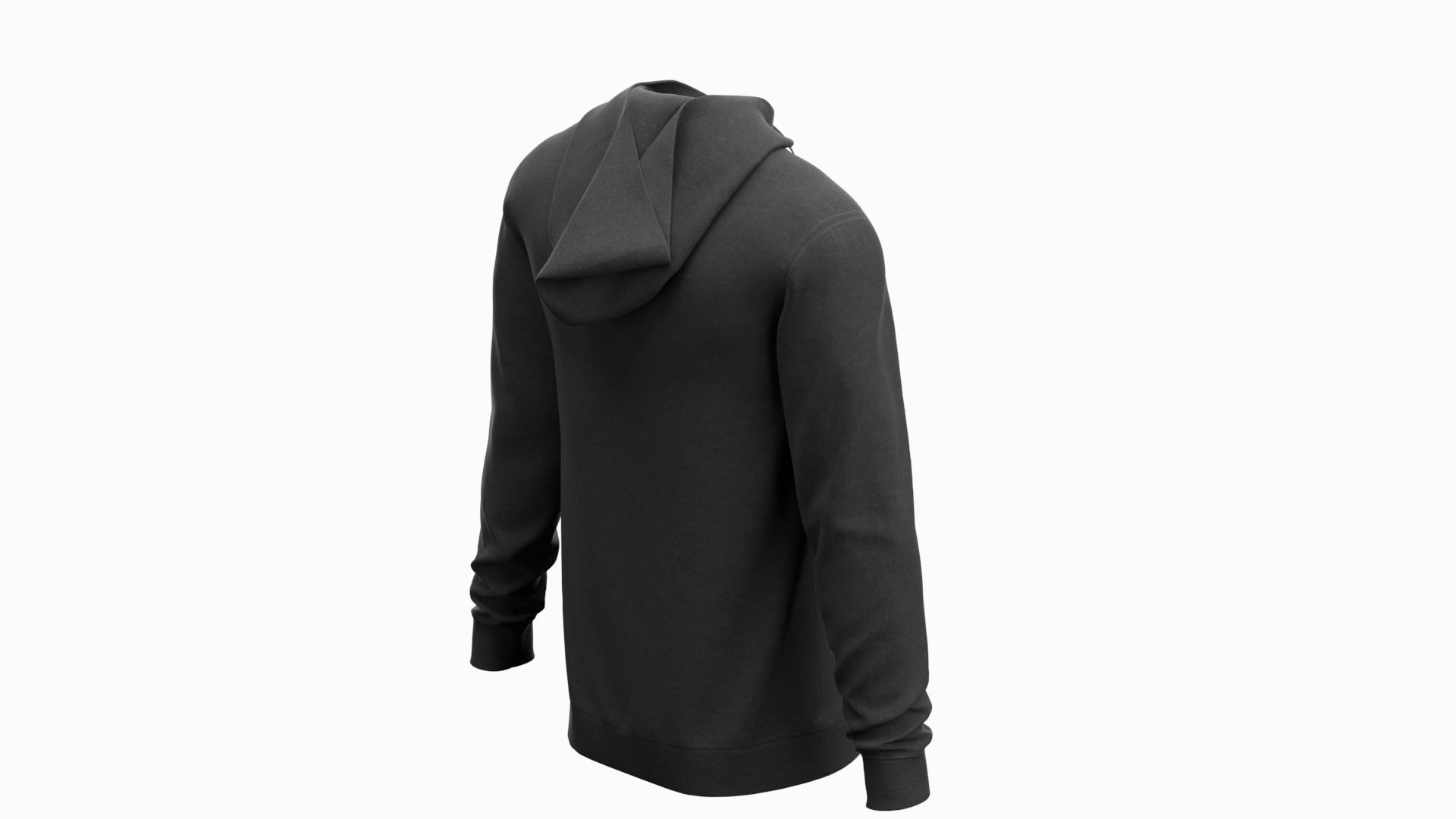 Black hoodie 3D model 3D model_4