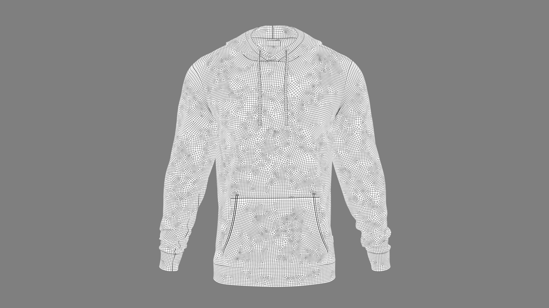 Black hoodie 3D model 3D model_6