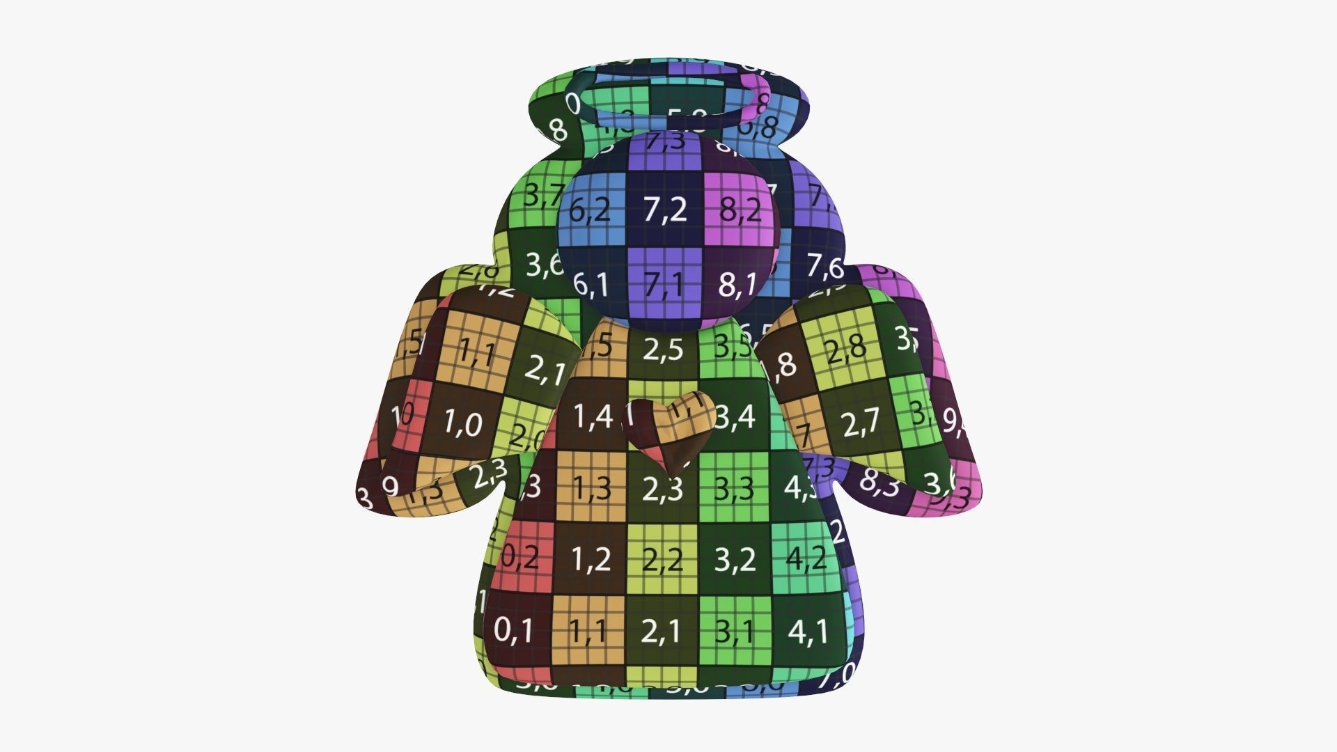 Cookie Christmas angel 3D model_10