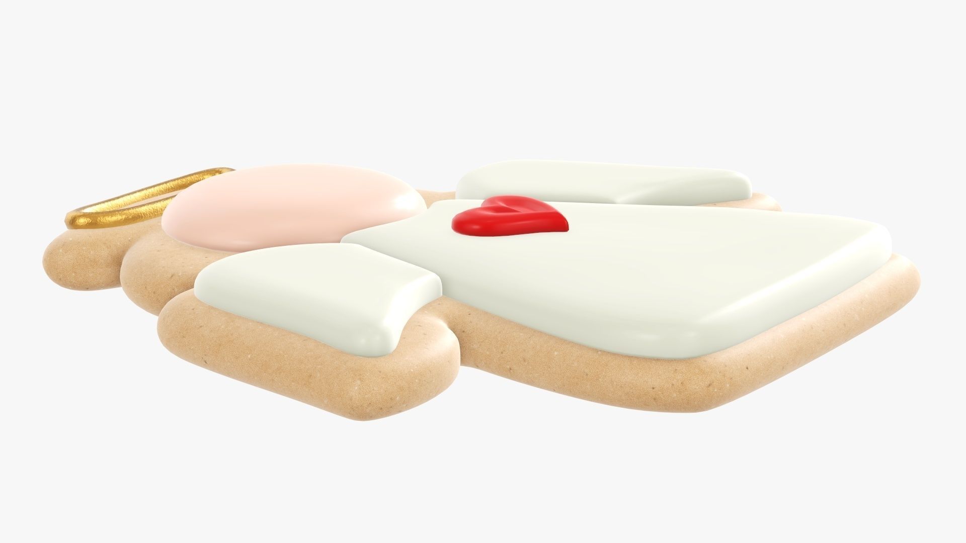 Cookie Christmas angel 3D model_3