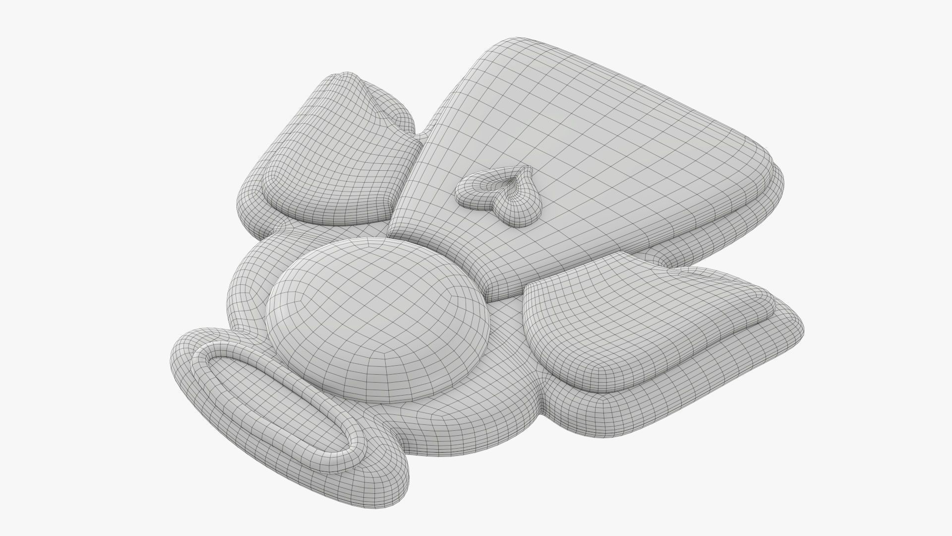 Cookie Christmas angel 3D model_7