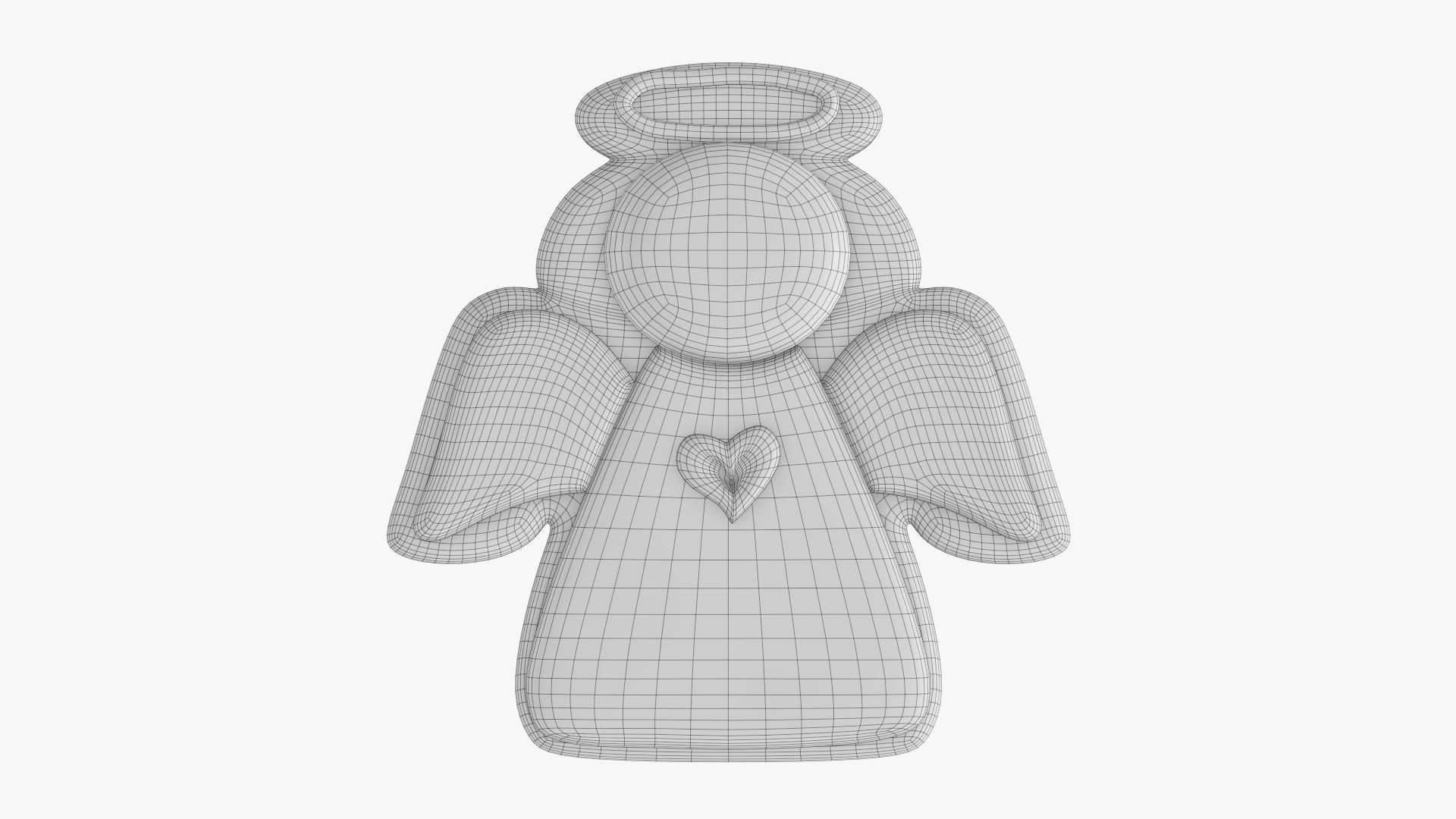 Cookie Christmas angel 3D model_5