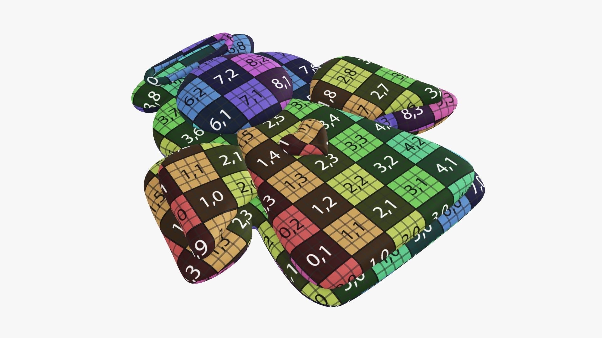 Cookie Christmas angel 3D model_11