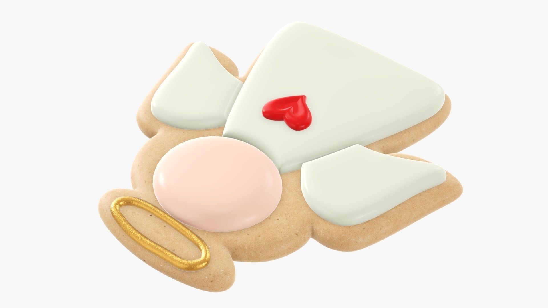Cookie Christmas angel 3D model_2
