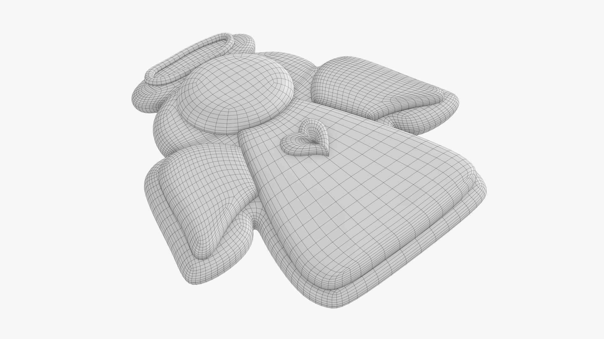 Cookie Christmas angel 3D model_6