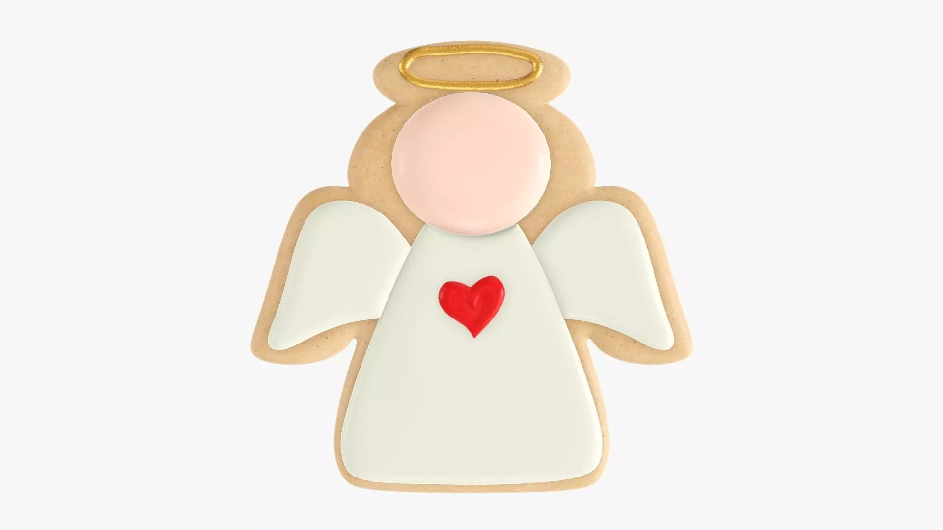 Cookie Christmas angel 3D model_0