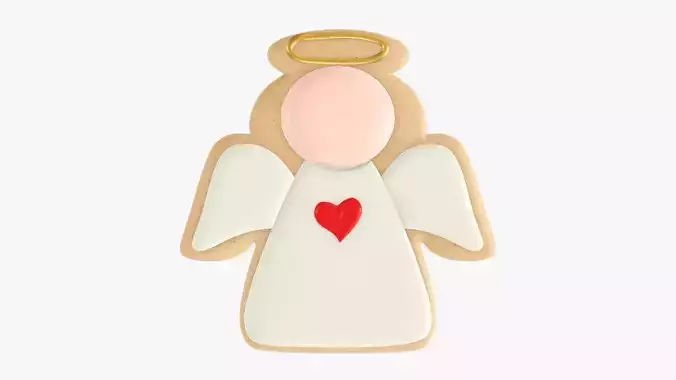 Cookie Christmas angel 3D model