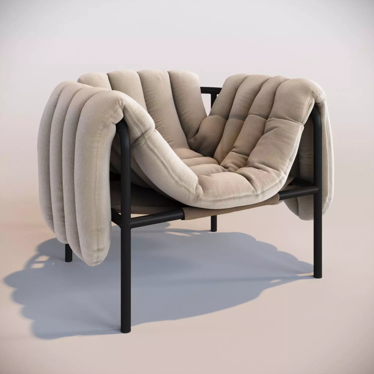 Hem puffy lounge chair 3D model