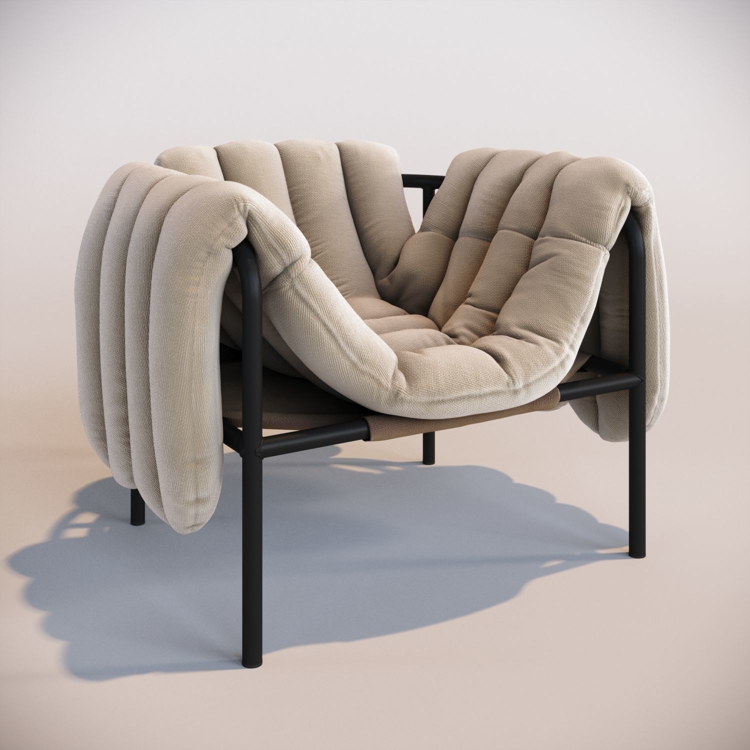 Hem puffy lounge chair 3D model CGTrader