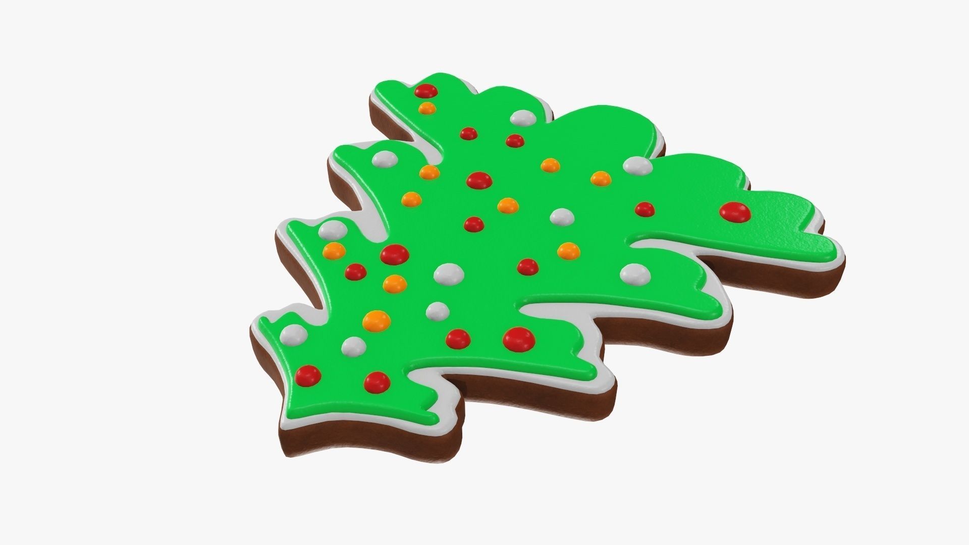 Fir tree Christmas cookie 02 3D model_2