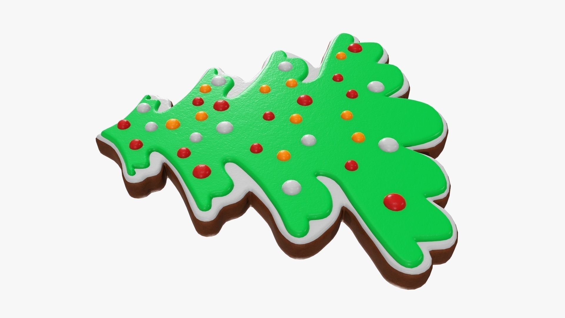 Fir tree Christmas cookie 02 3D model_3
