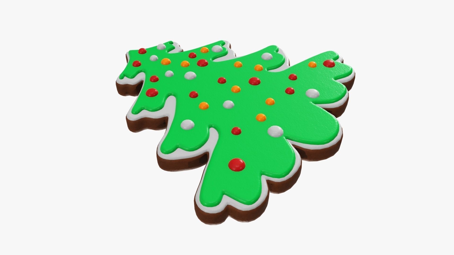 Fir tree Christmas cookie 02 3D model_1