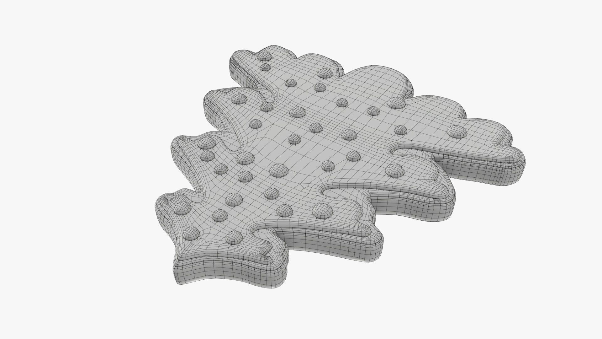 Fir tree Christmas cookie 02 3D model_7