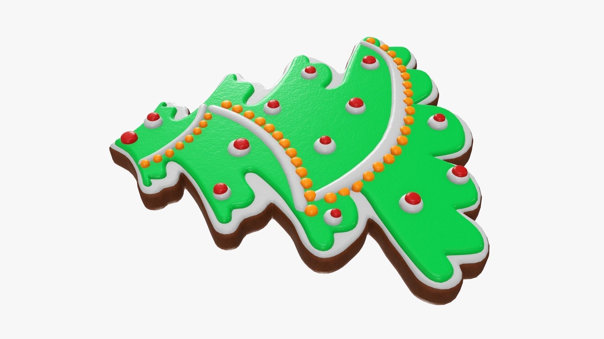 Fir tree Christmas cookie 03 3D model_3