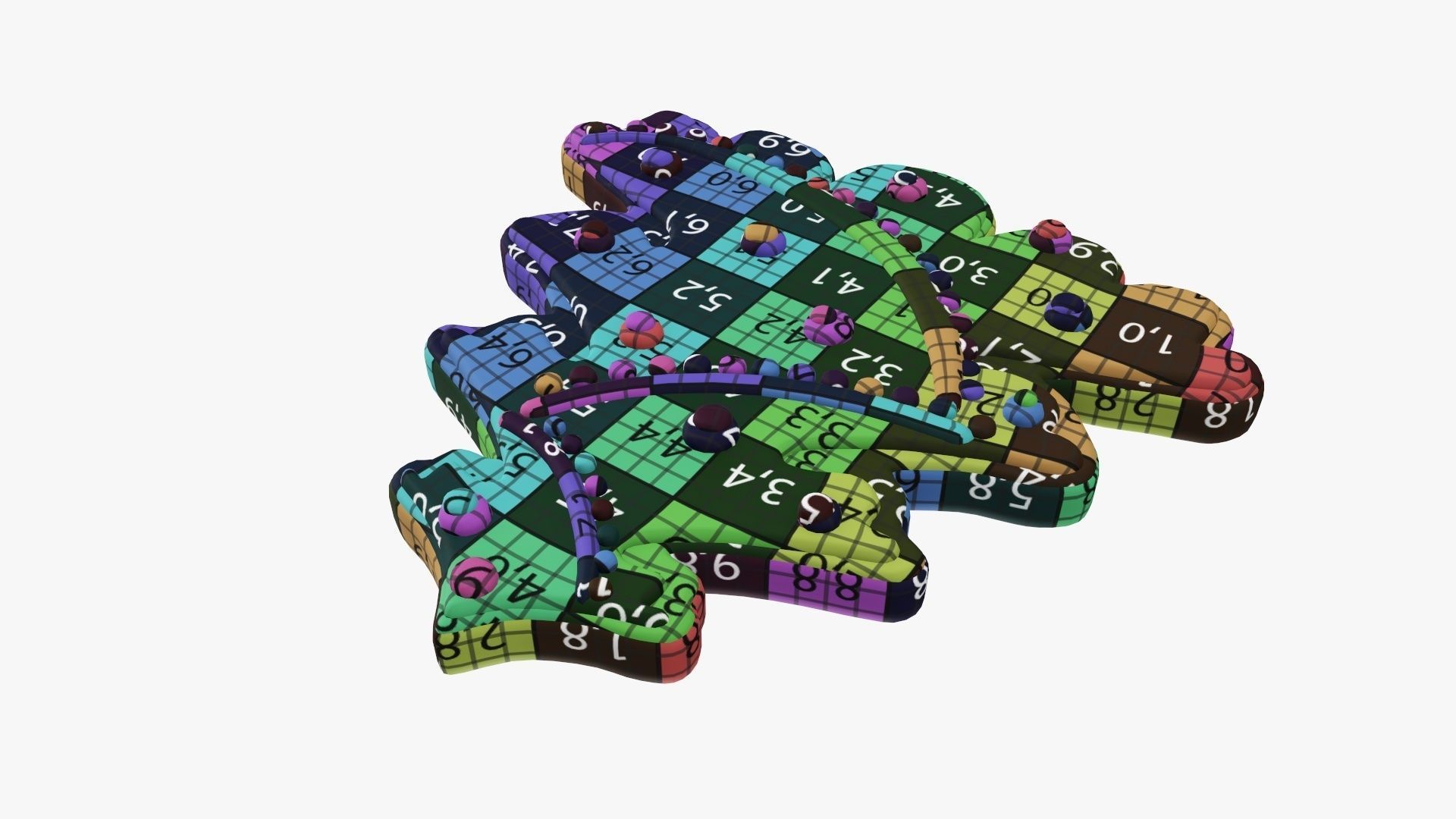 Fir tree Christmas cookie 03 3D model_12