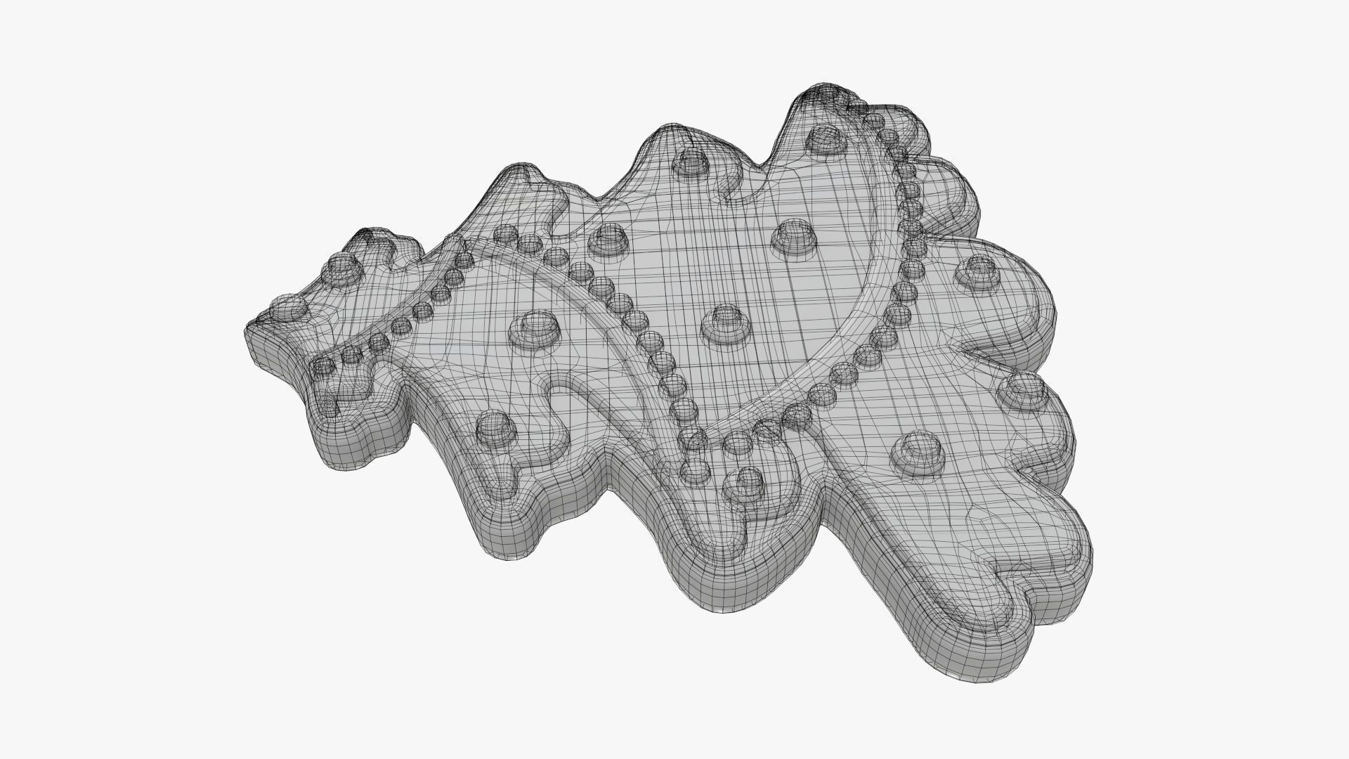 Fir tree Christmas cookie 03 3D model_8