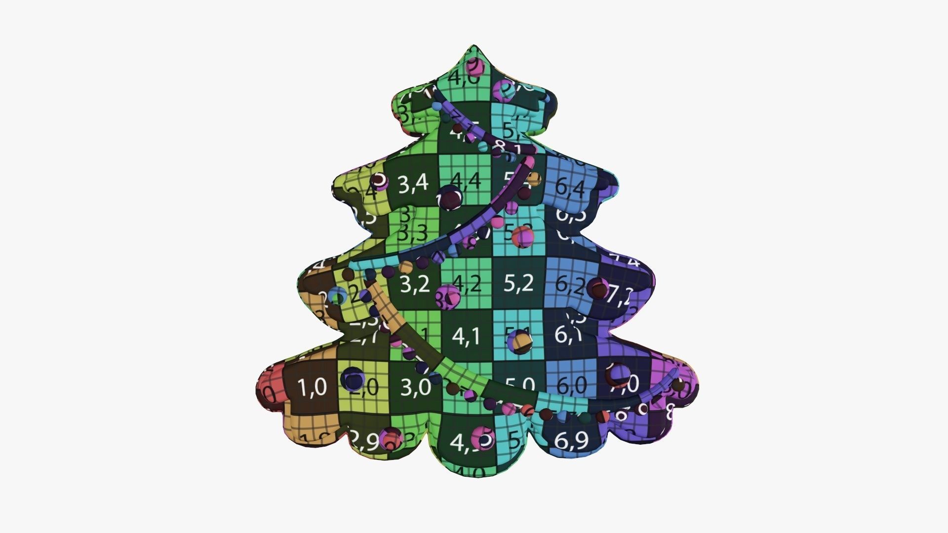 Fir tree Christmas cookie 03 3D model_10