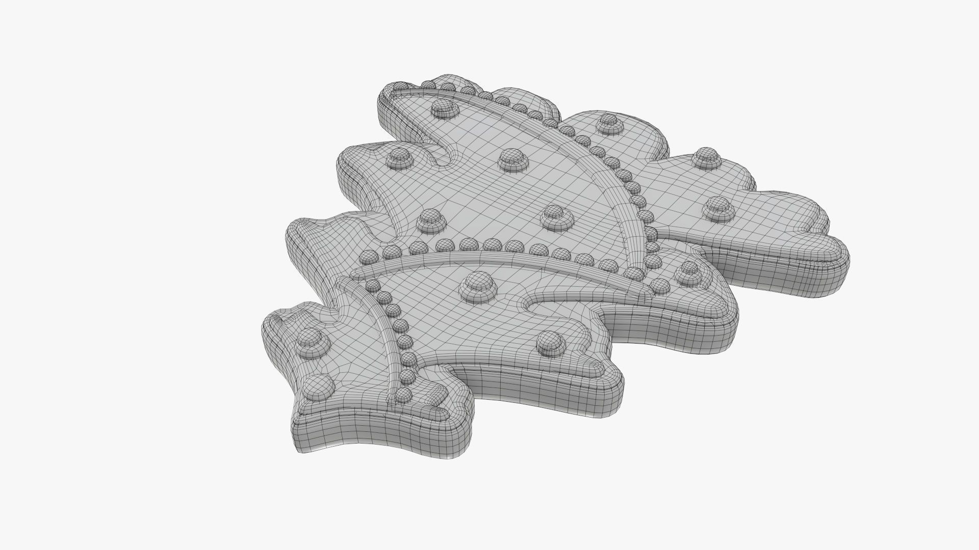 Fir tree Christmas cookie 03 3D model_7