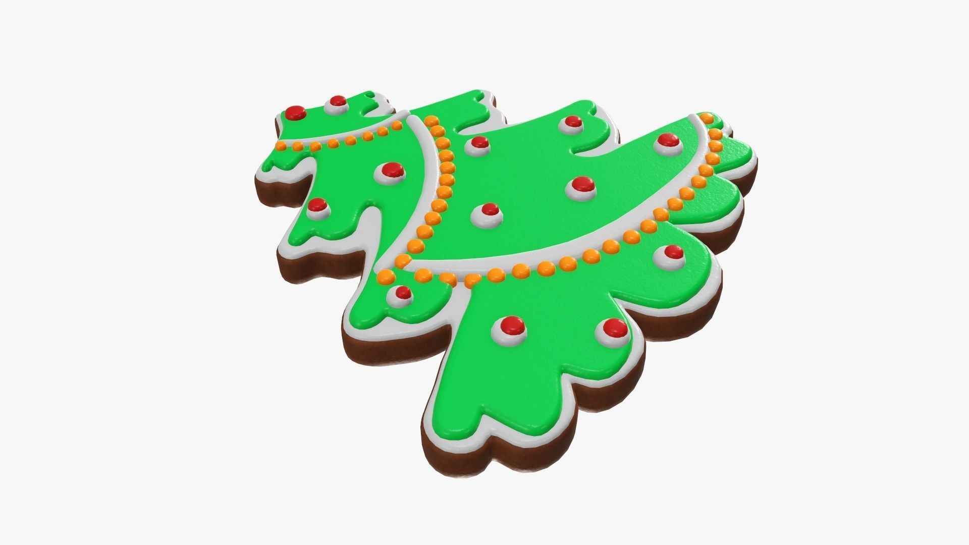 Fir tree Christmas cookie 03 3D model_1