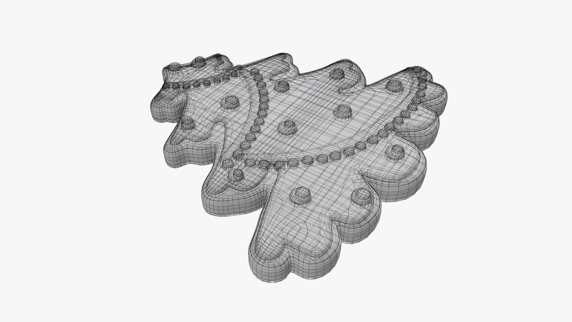 Fir tree Christmas cookie 03 3D model_6