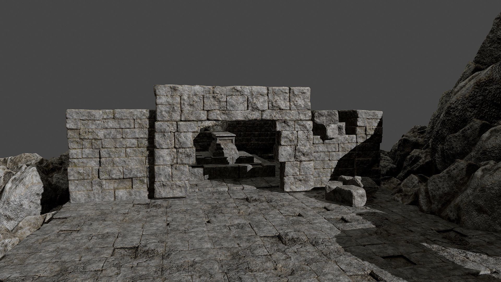 Ancient Ruins Pack Low-poly 3D model_4