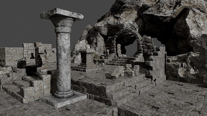 Ancient Ruins Pack Low-poly 3D model
