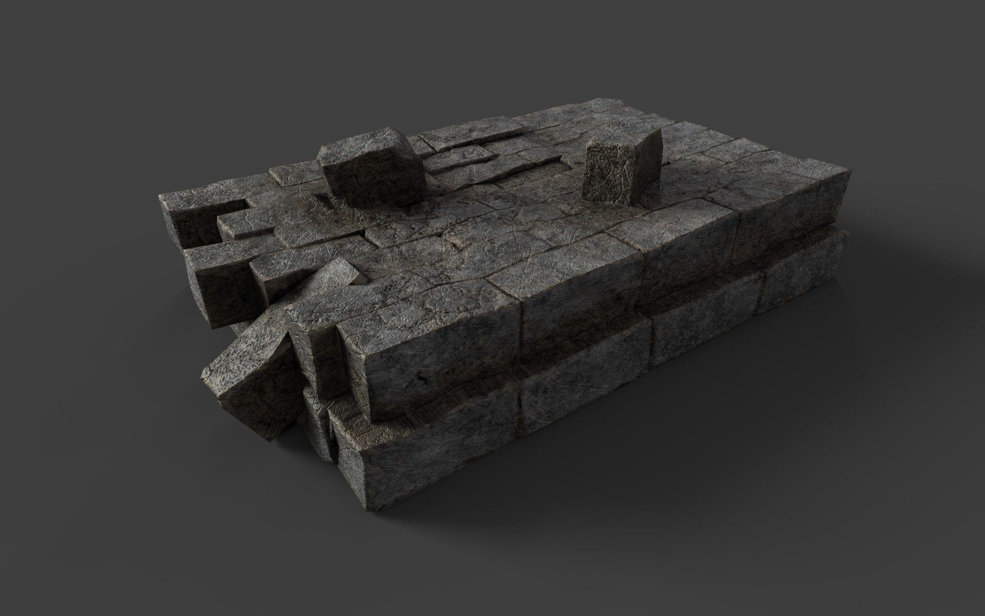 Ancient Ruins Pack Low-poly 3D model_17