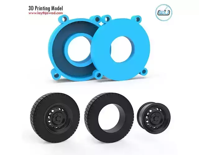 Tire Mold With Standard Wheels 3D print model