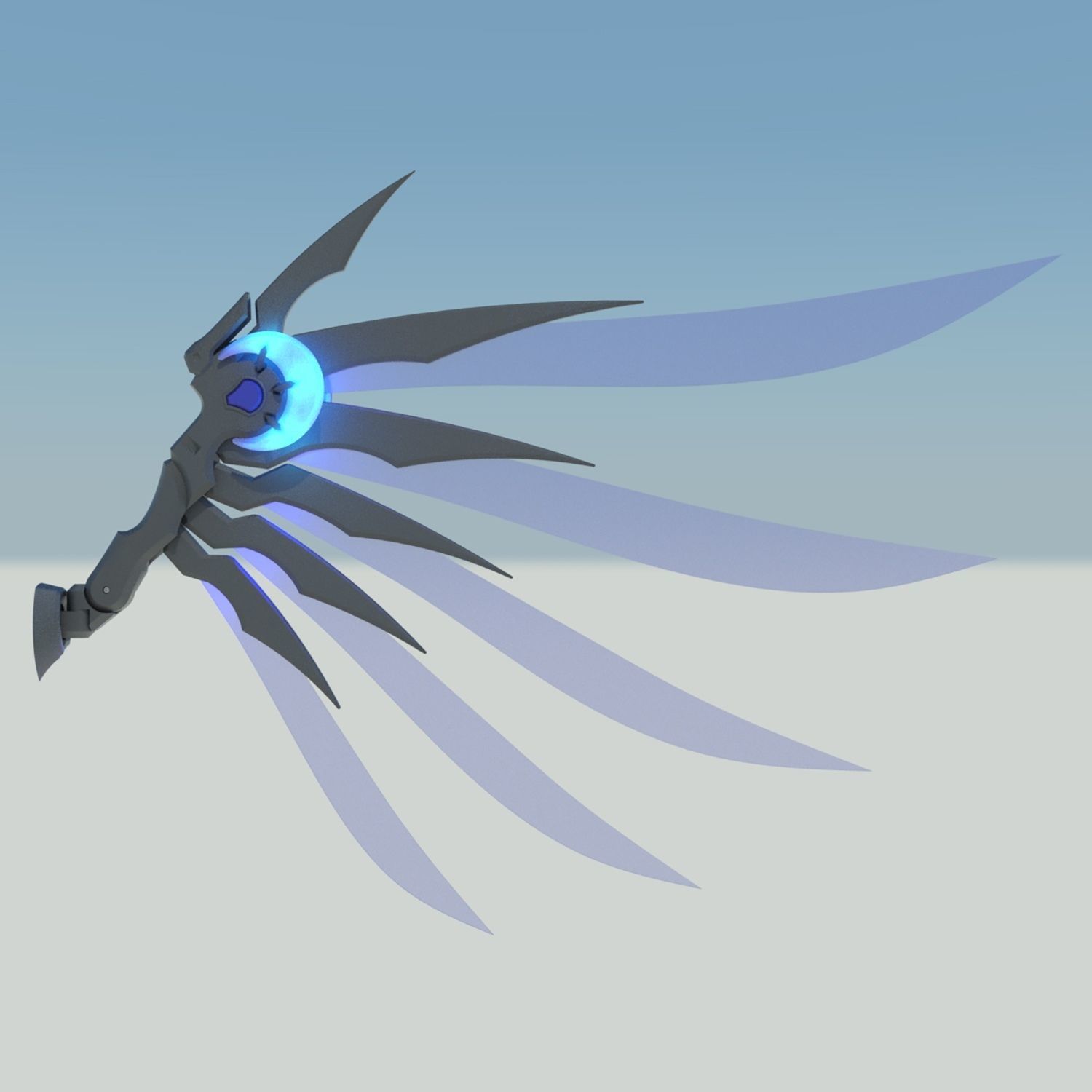 Overwatch Angela Ziegler Mercy Wings Atlantic All Stars 2019 3D print model_3