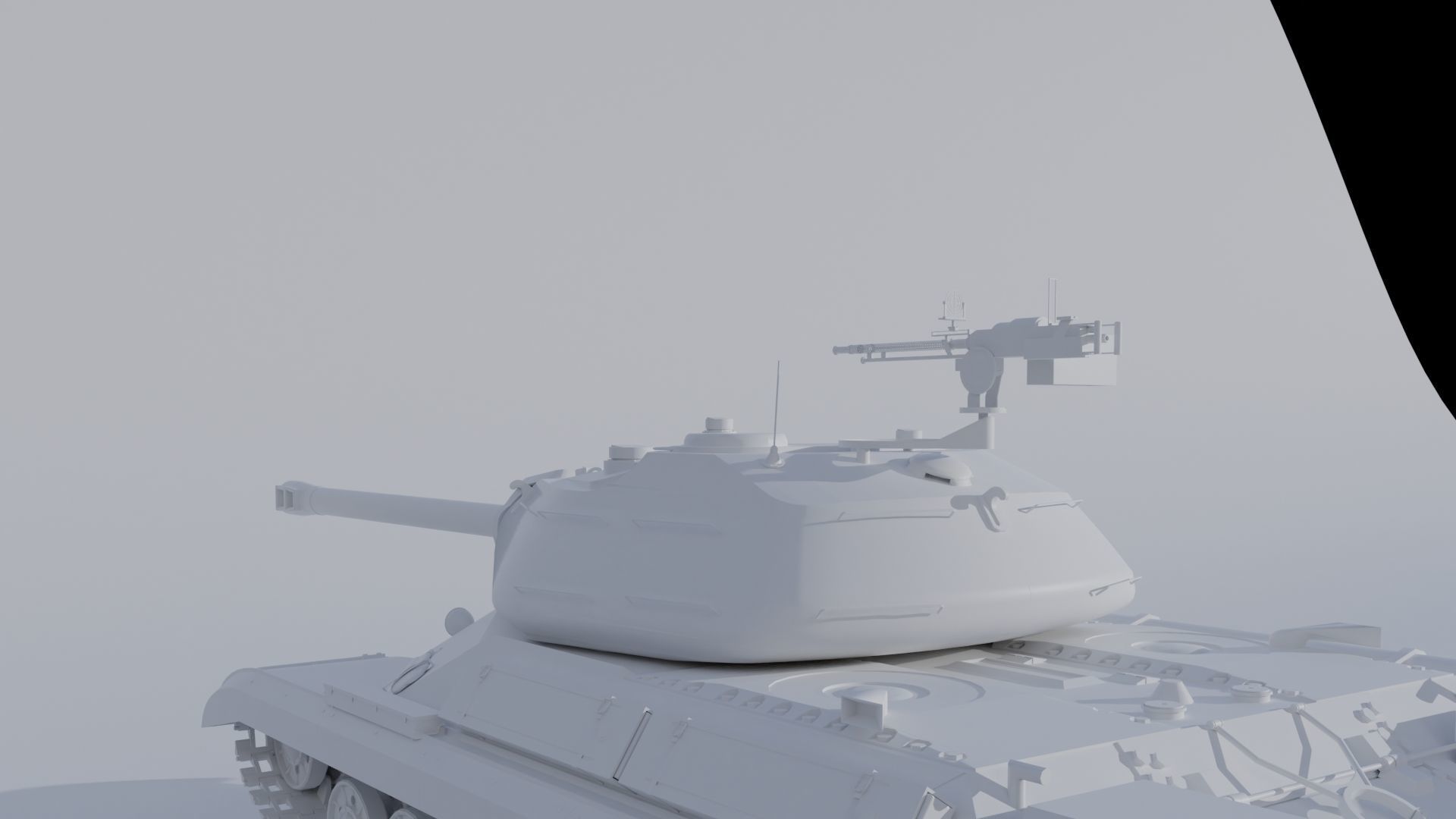 IS-4  Soviet Tank Low-poly 3D model_3