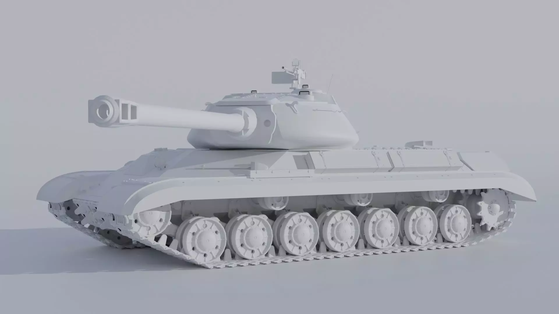 IS-4  Soviet Tank Low-poly 3D model_0