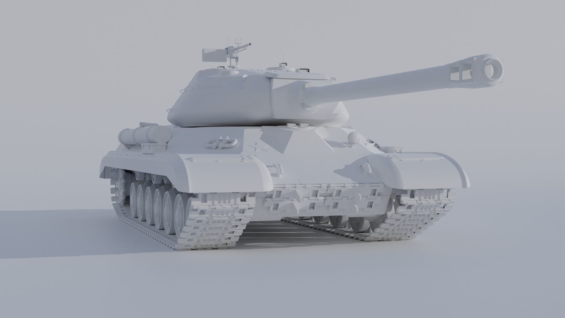 IS-4  Soviet Tank Low-poly 3D model_1