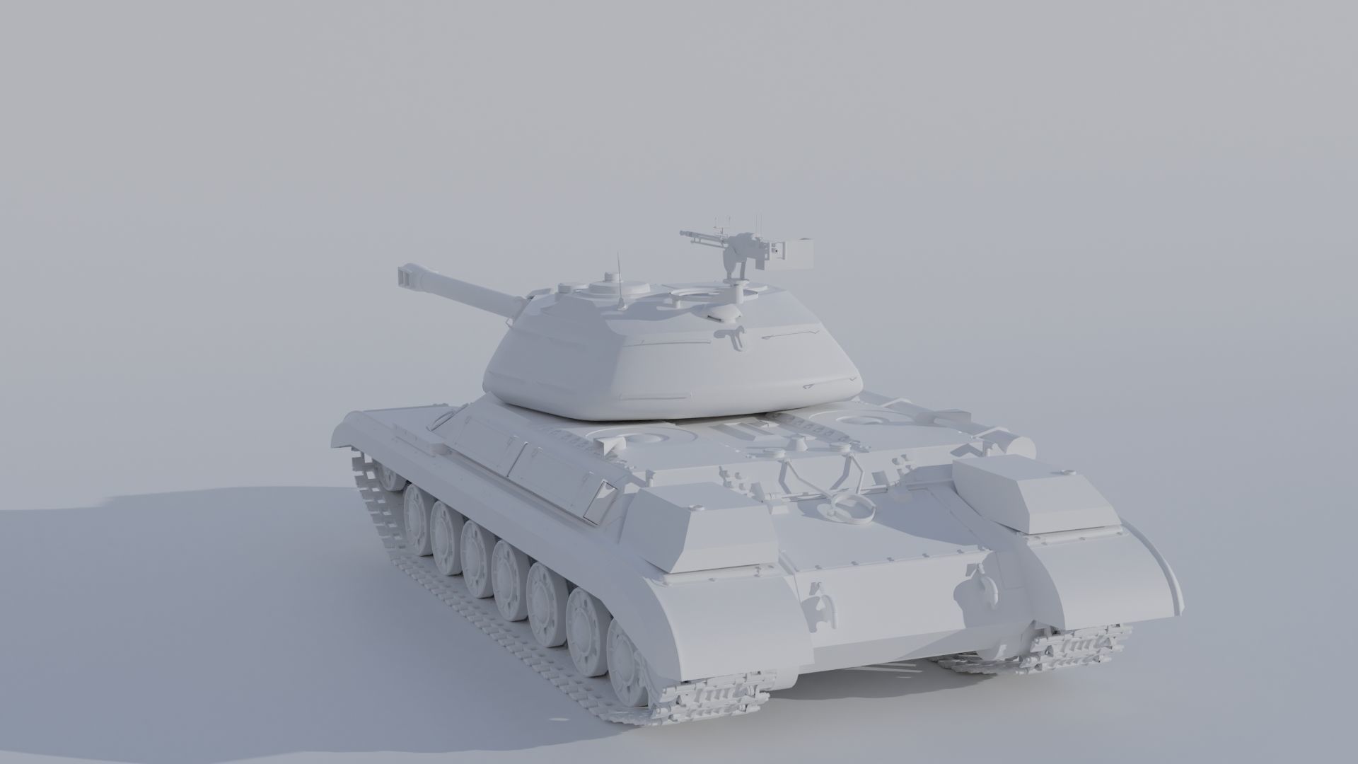 IS-4  Soviet Tank Low-poly 3D model_2