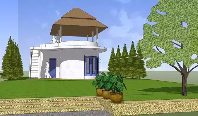 Resort house -01 3D model