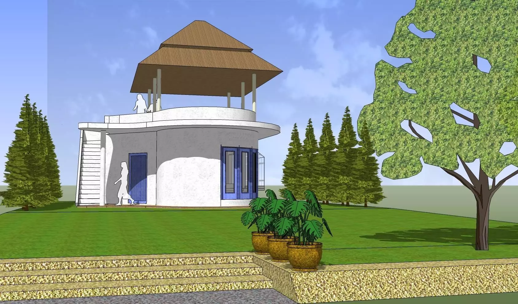 Resort house -01 3D model_0