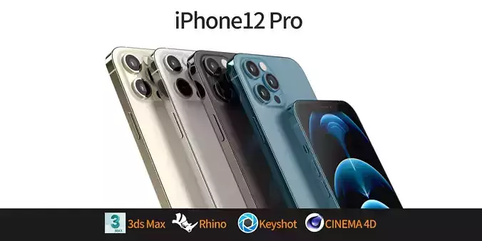 Apple iphone 12 Pro mobile phone 3D model  3D model