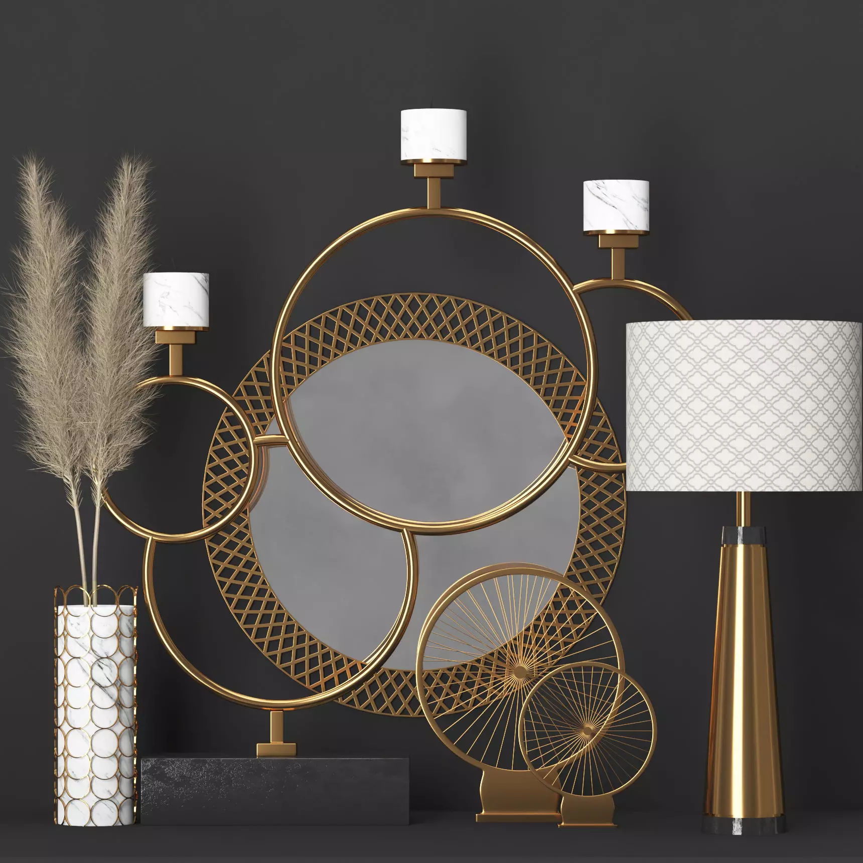 decorative set 3D model_0