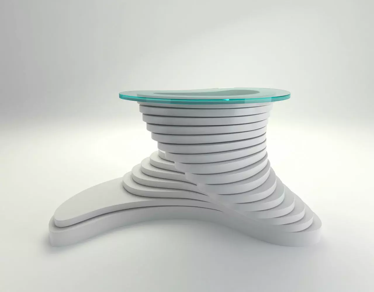 Parametric Twisted Table 3D model_0