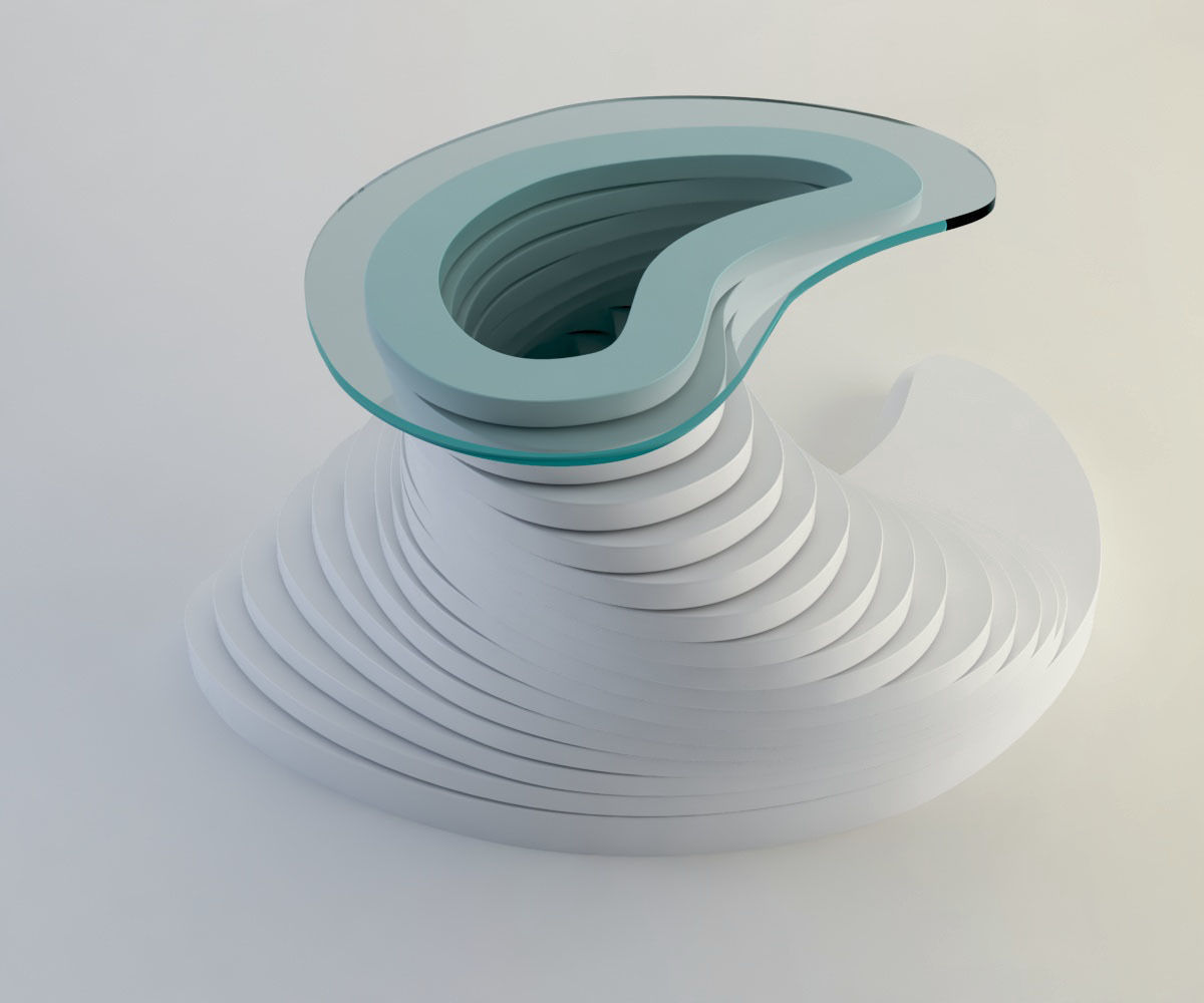 Parametric Twisted Table 3D model_8