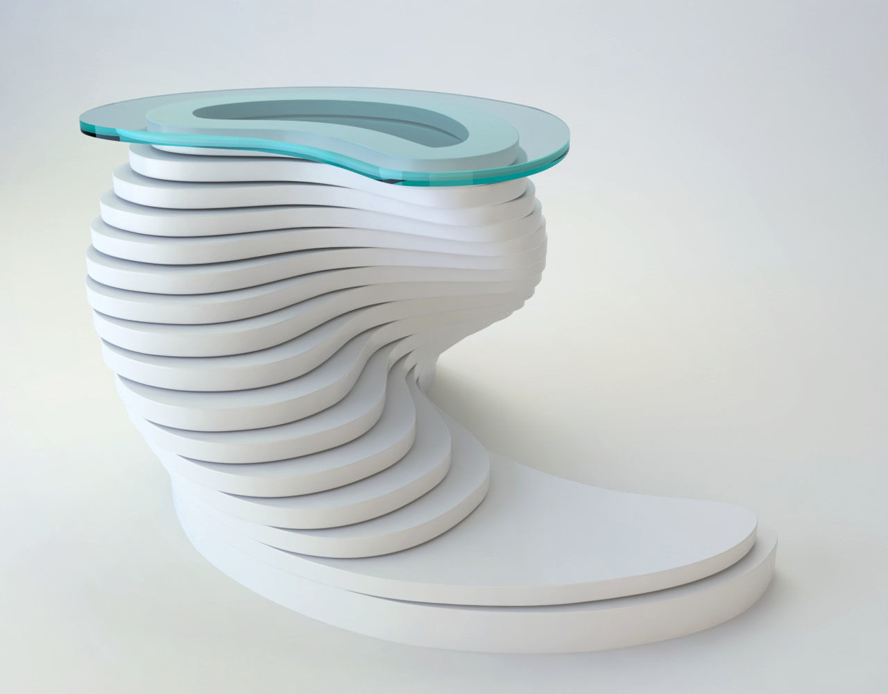 Parametric Twisted Table 3D model_4